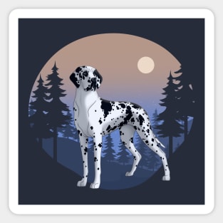 Harlequin Great Dane, Dog Breed, Original Digital Illustration Sticker